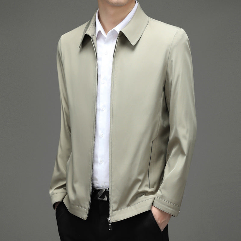 Men's Sporty All-Weather Jacket with Practical Zipper Lisslune