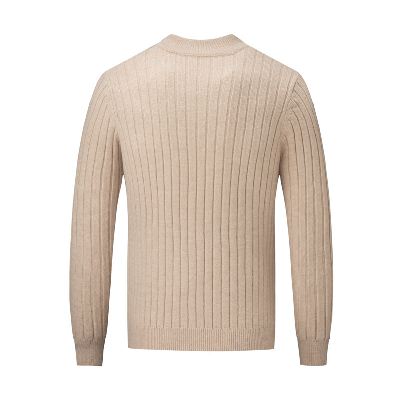 Men's sweater with modern stand-up collar and complementary zipper Lisslune
