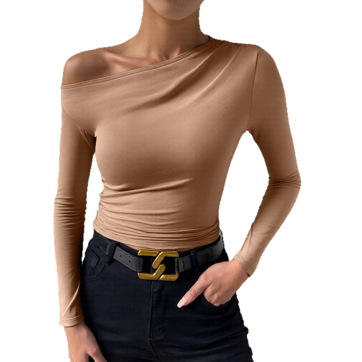 Damen Langarmshirt mit asymmetrischem Ausschnitt und figurformendem Schnitt Lisslune