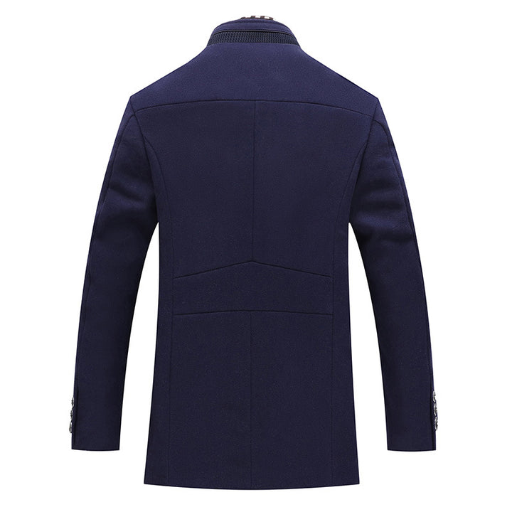 Men's Stylish Transitional Jacket with Elegant Collar and Textured Inner Lining Lisslune