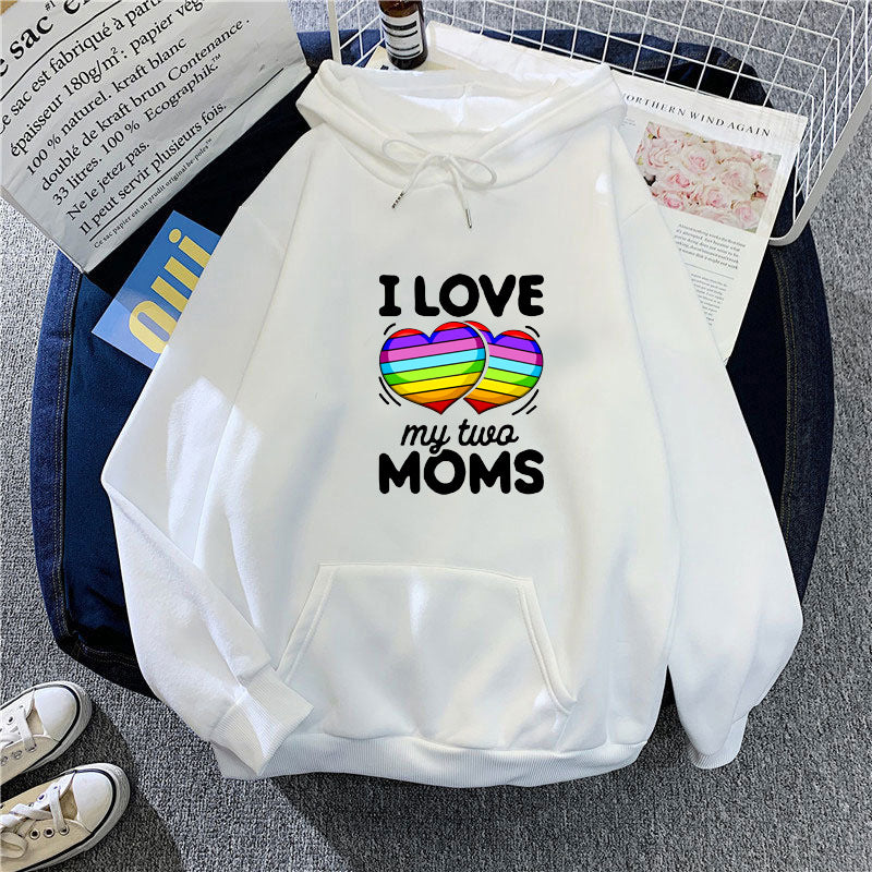 Women's hoodie with colorful heart design Lisslune