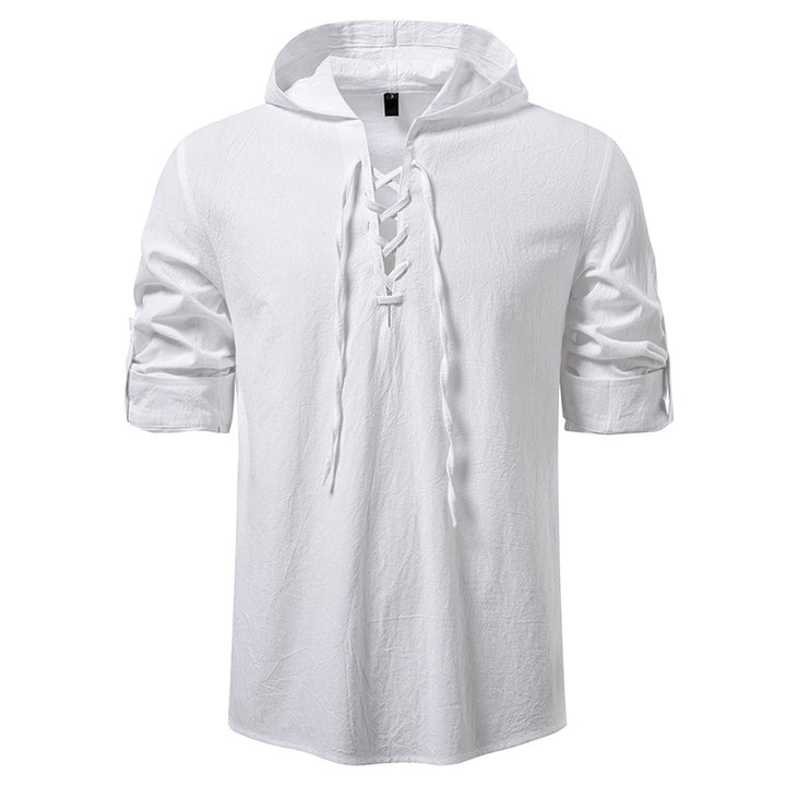 Men's casual hoodie shirt with modern lace design Lisslune
