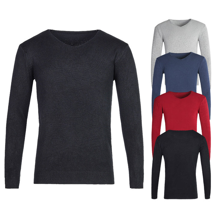 Men's classic V-neck sweater Lisslune