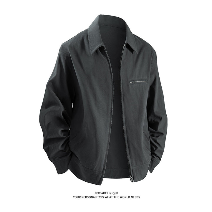Men's casual transitional jacket with practical pockets and modern cut Lisslune