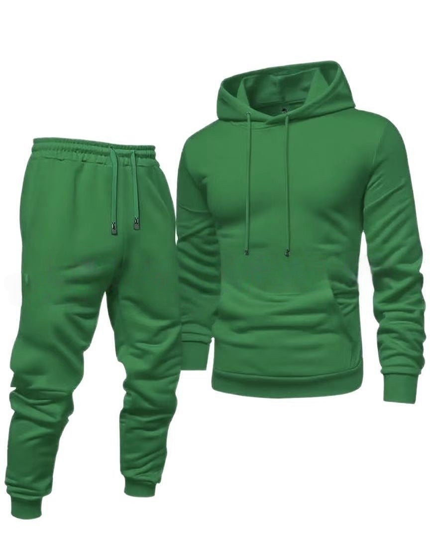 Men's Sporty Sweat Set with Elastic Waistband and Practical Pockets Lisslune