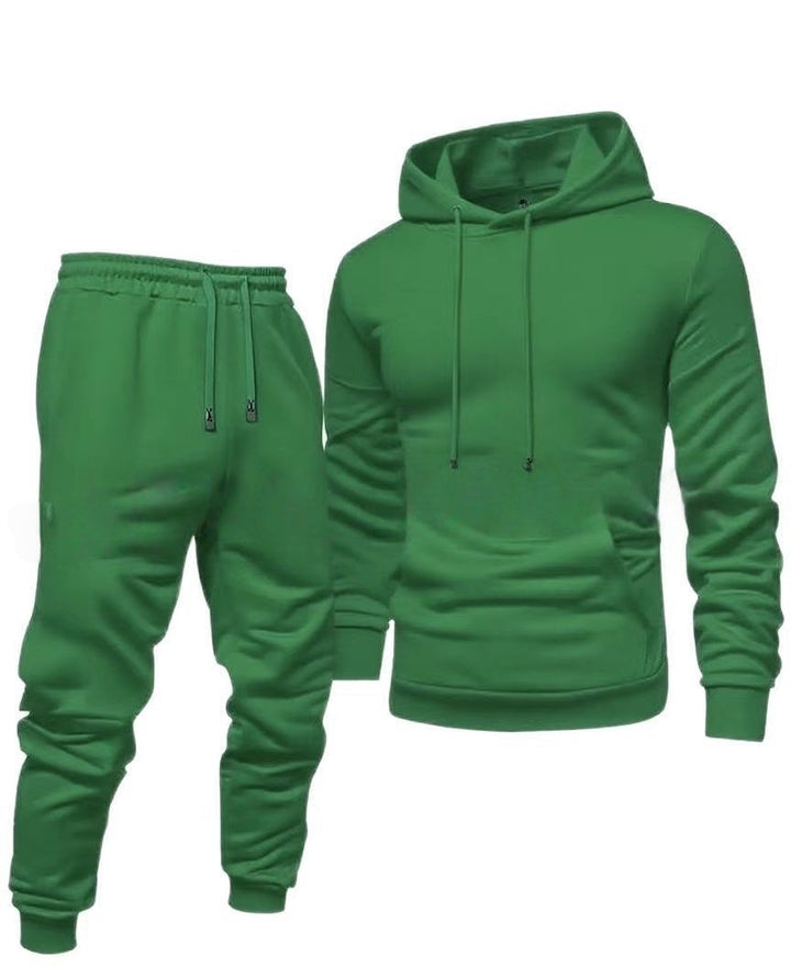 Men's Sporty Sweat Set with Elastic Waistband and Practical Pockets Lisslune