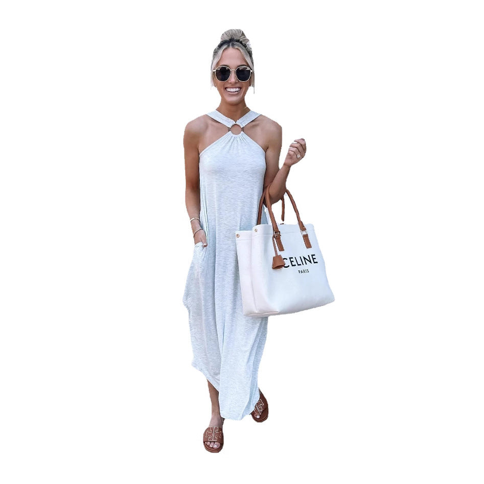 Ladies Maxi Dress with multifunctional halter Lune London