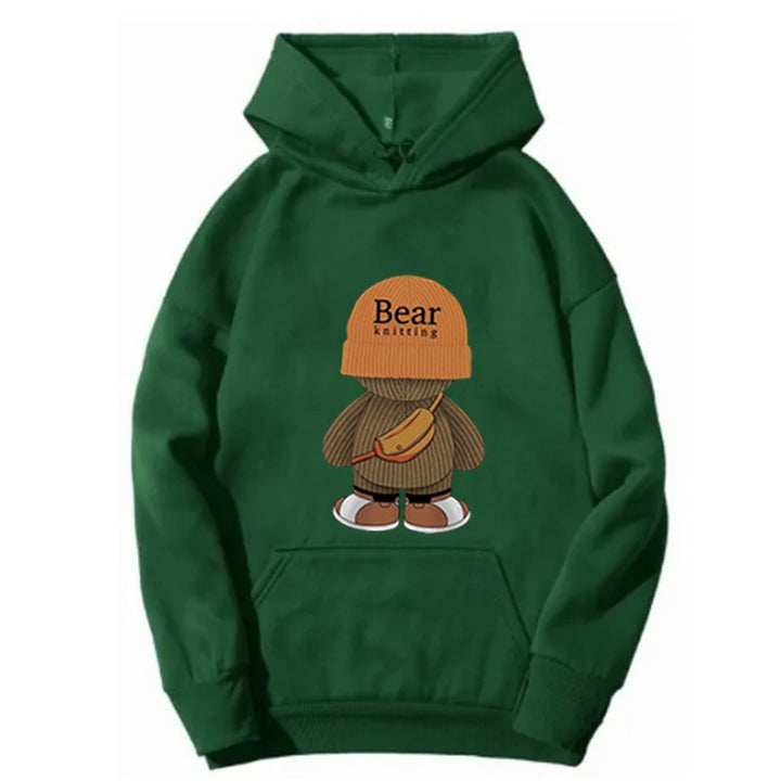 Women's hoodie with playful bear design and high-quality fleece Lisslune