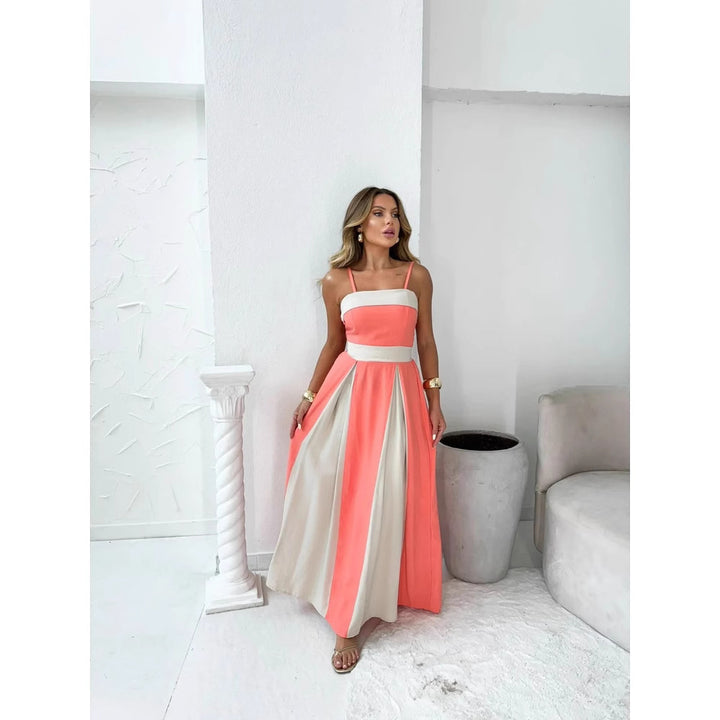 Women's maxi dress with elegant draping Lune London