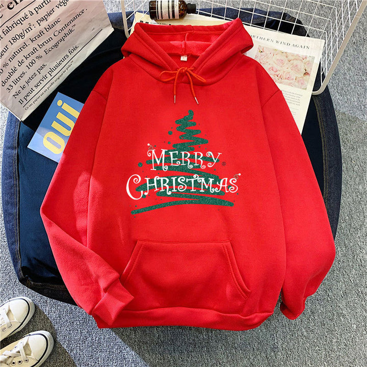 Women's hooded sweatshirt with festive Christmas design Lisslune