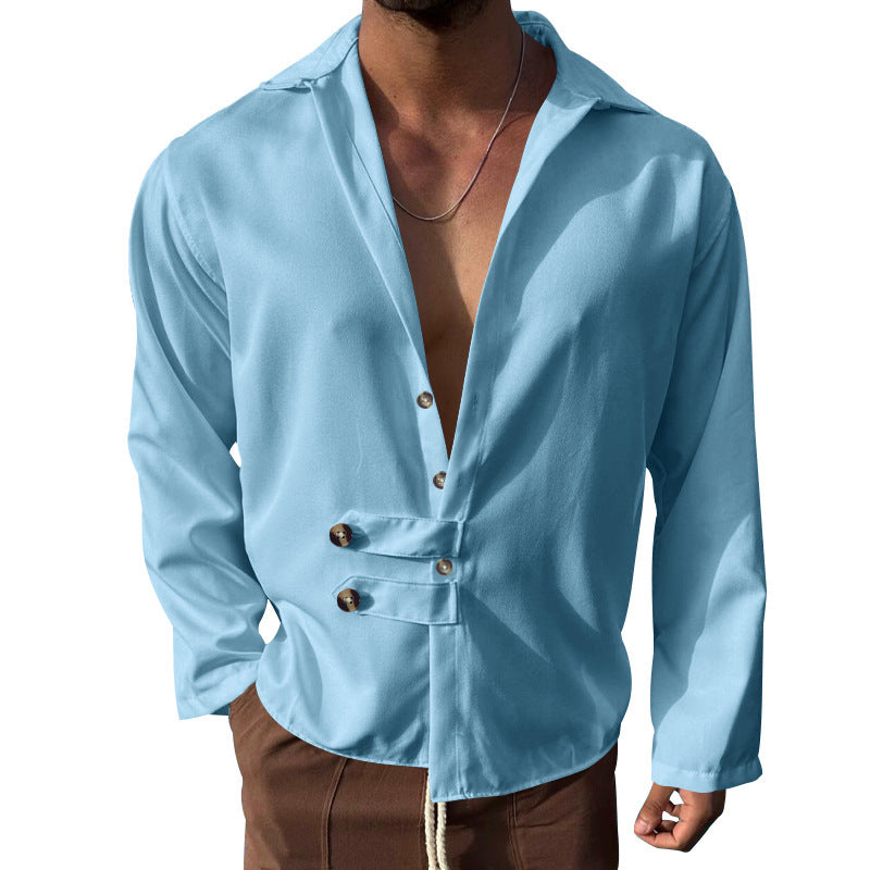 Men's elegant shirt with fashionable button closure Lisslune
