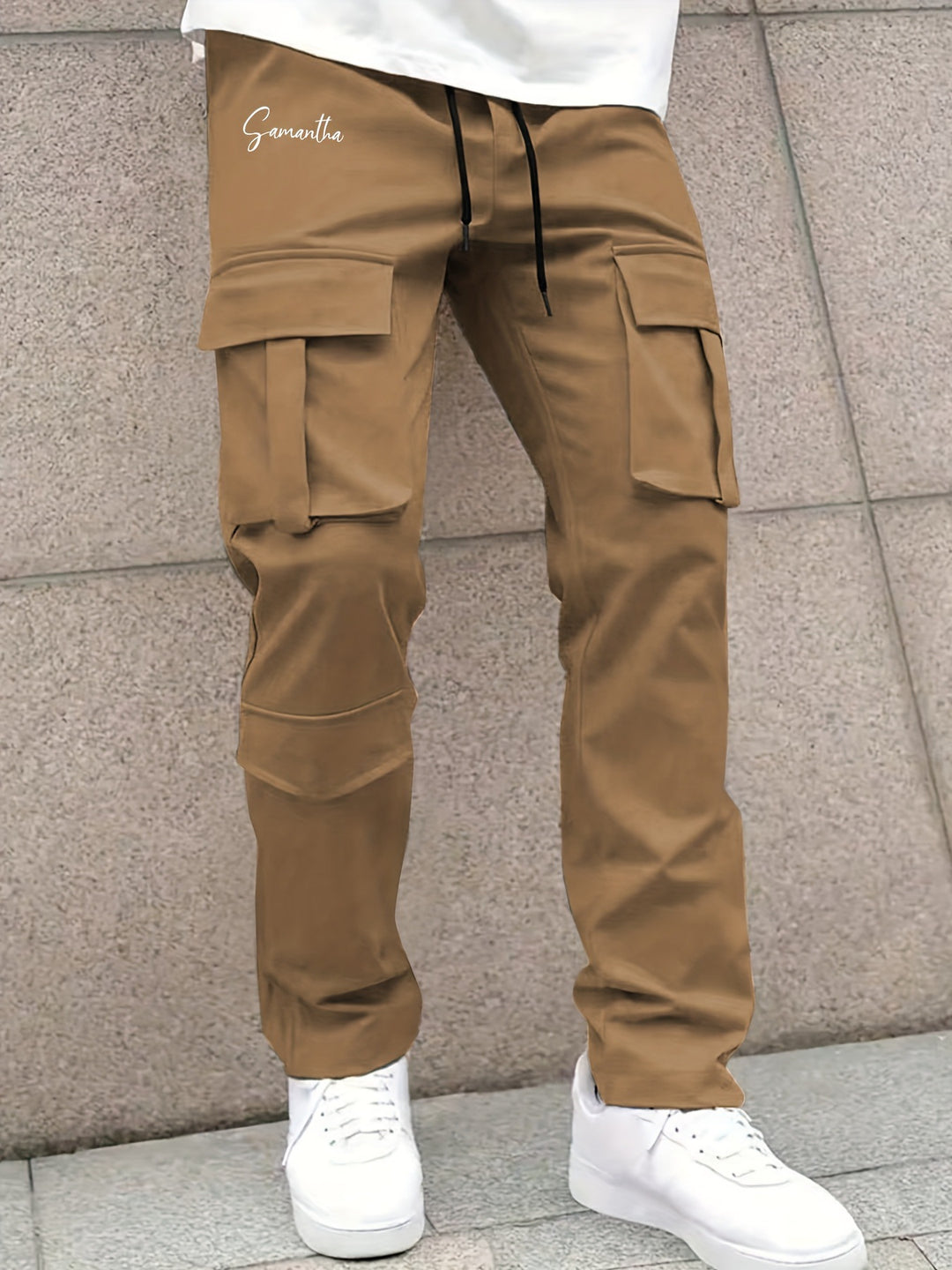 Men's cargo pants with versatile functional pockets and elastic waistband Lisslune