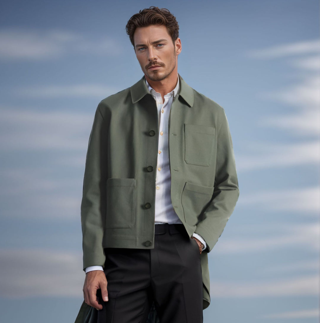 Men's fashionable utility jacket with practical pockets and modern design Lisslune