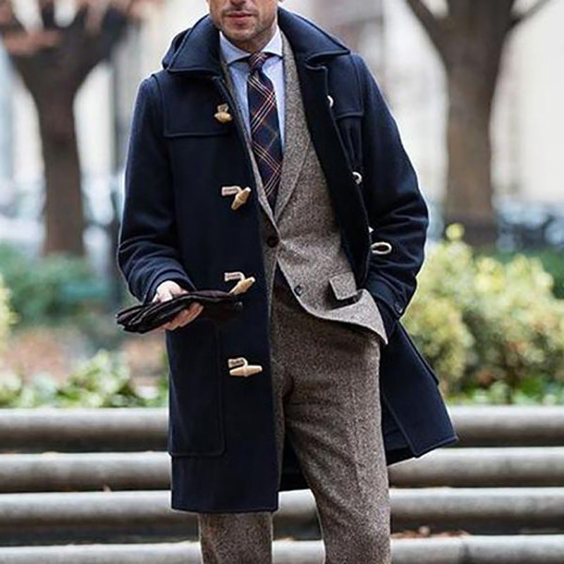 Men's elegant duffle coat with high-quality details and traditional design Lisslune