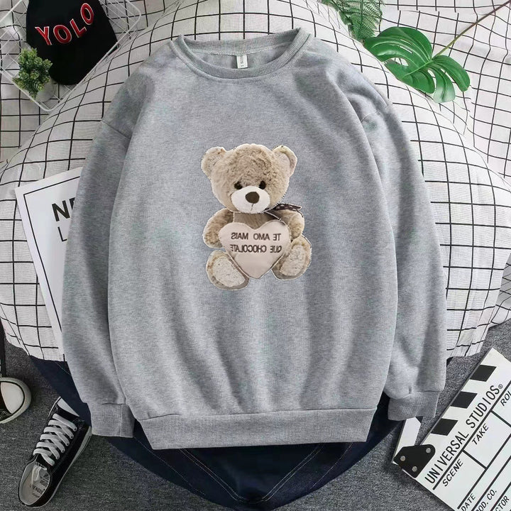 Women's sweatshirt with embroidered bear motif Lisslune