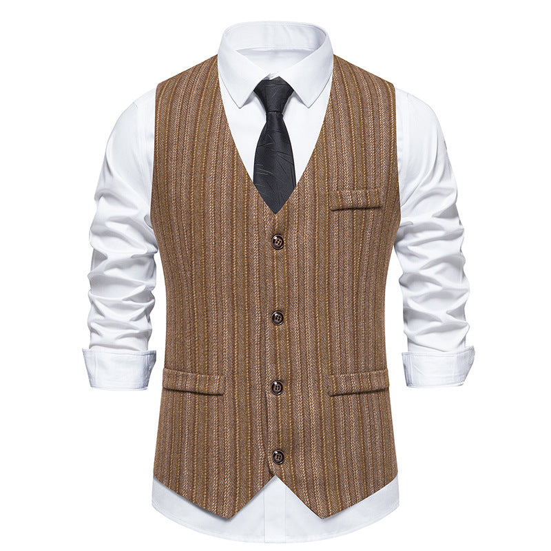 Men's Elegant Suit Vest with Fine Pattern Lisslune
