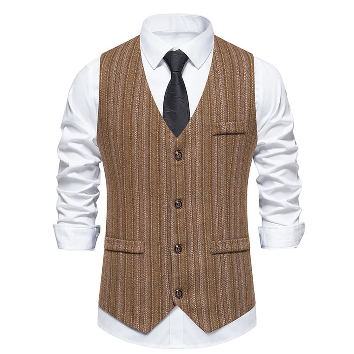Men's Elegant Suit Vest with Fine Pattern Lisslune