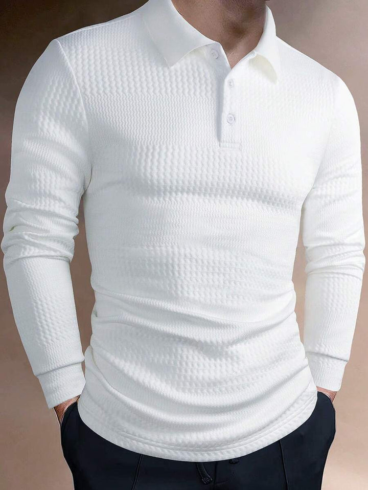 Men's Long Sleeve Polo Shirt Lisslune