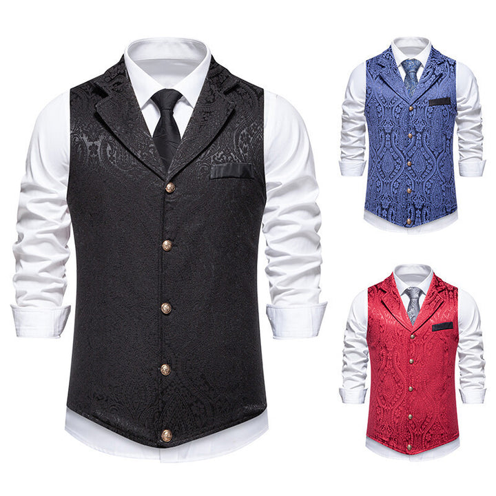 Men's elegant waistcoat with intricate pattern and high-quality fabric Lisslune
