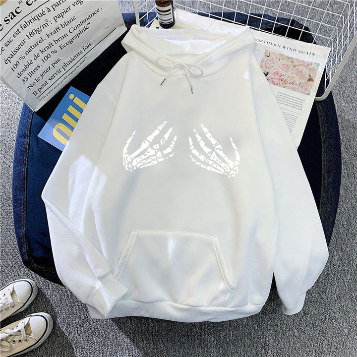 Women's hoodie with creative skeleton design Lisslune