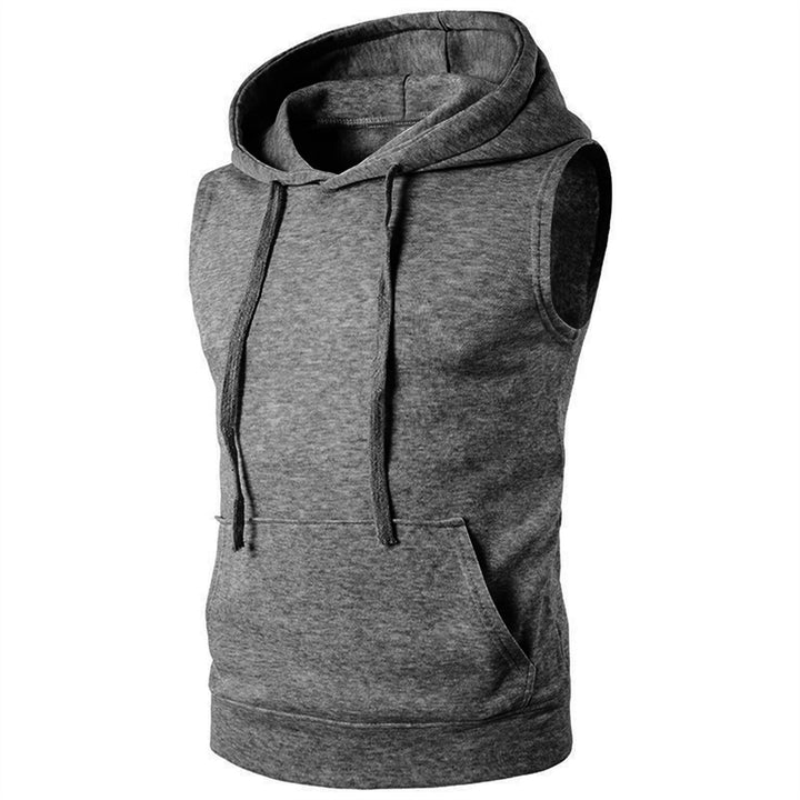 Men's sleeveless hoodie with spacious kangaroo pocket and breathable materials Lisslune