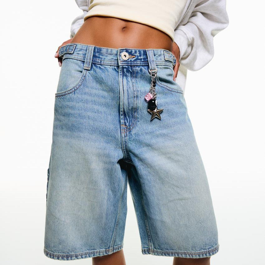 Women High-Cut Denim Shorts in Modern Style Lisslune