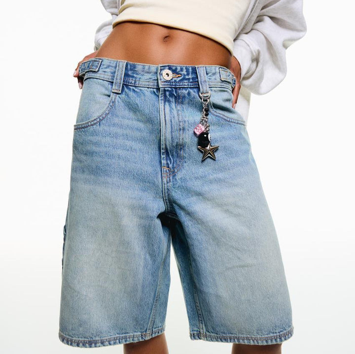 Women High-Cut Denim Shorts in Modern Style Lisslune
