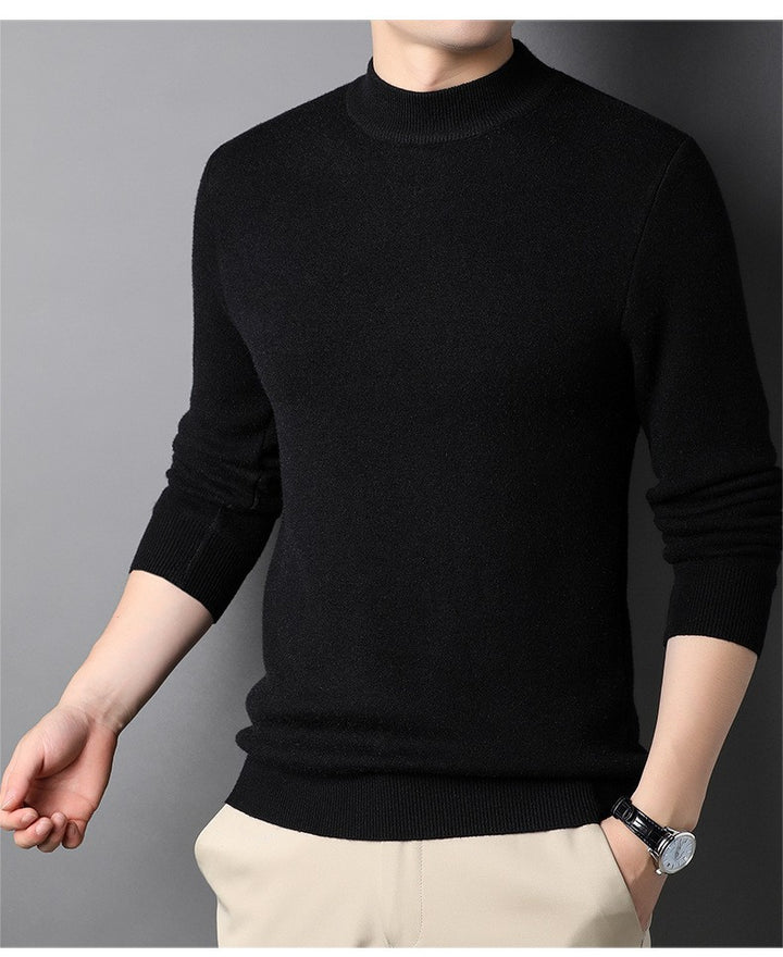 Men's fine-knit sweater with turtleneck and soft materials Lisslune