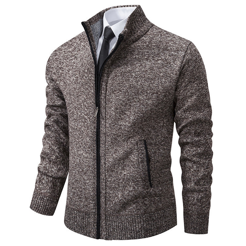 Men's sports cardigan with stand-up collar and zipper Lisslune