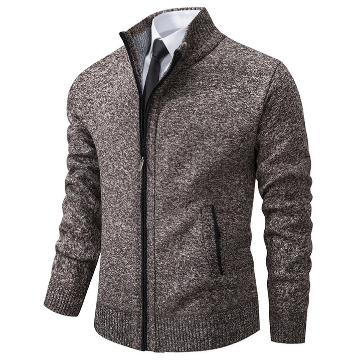 Men's sports cardigan with stand-up collar and zipper Lisslune