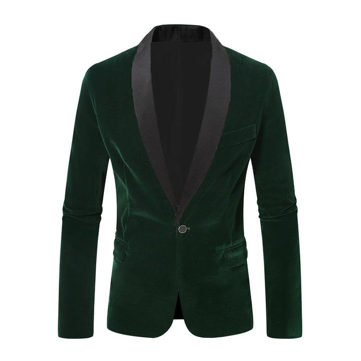 Men's elegant velvet blazer with satin finish Lisslune