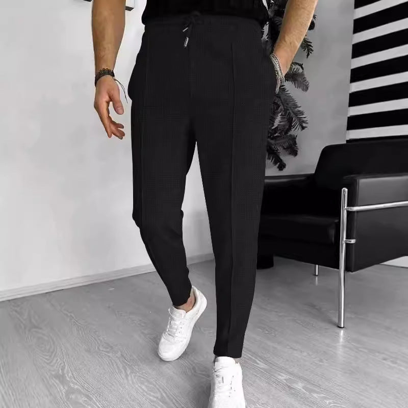 Men's elegant chino pants with modern cut and elastic waistband Lisslune