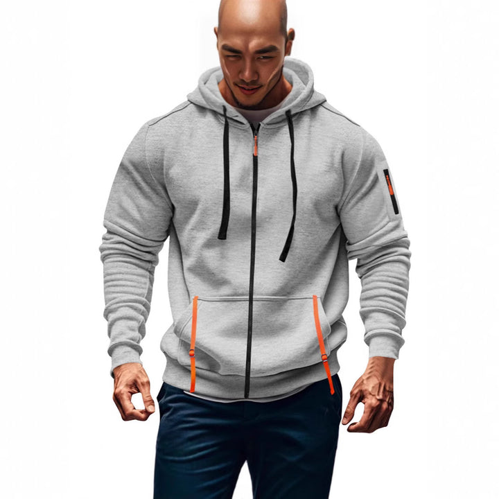 Men's sporty hoodie with practical zippered pockets Lisslune