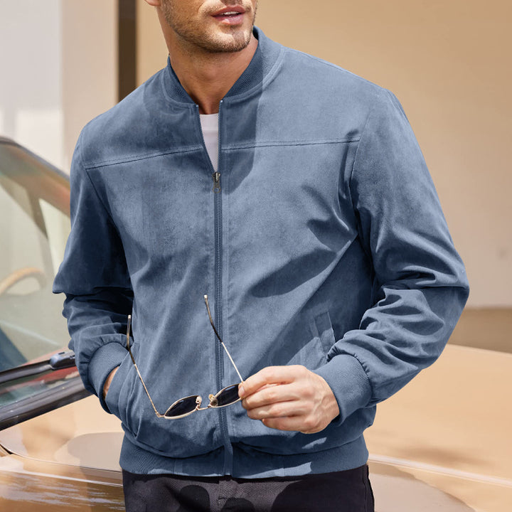 Men's casual sweat jacket in sporty design with practical pockets Lisslune