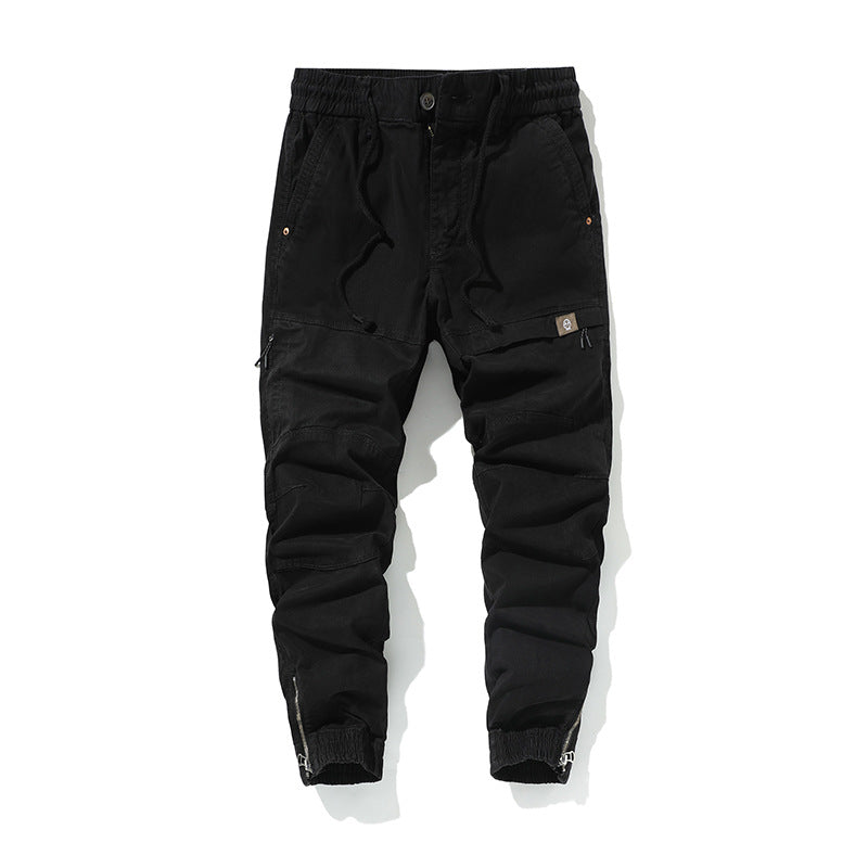 Men's Cargo Pants with Elastic Waistband and Practical Side Pockets Lisslune