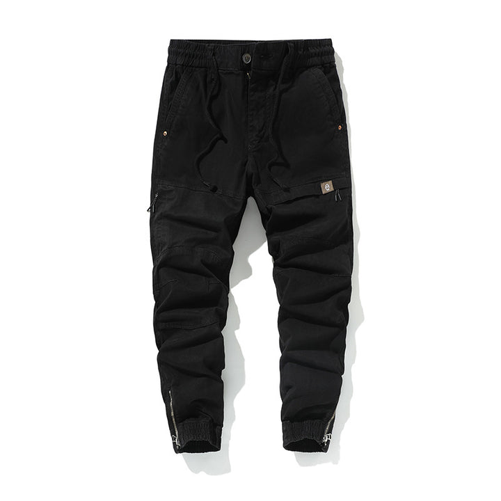 Men's Cargo Pants with Elastic Waistband and Practical Side Pockets Lisslune