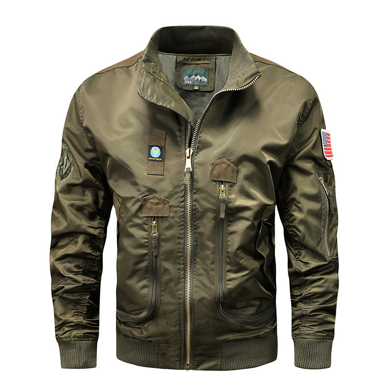 Men's Biker Jacket In A Modern Style with Functional Pockets Lisslune