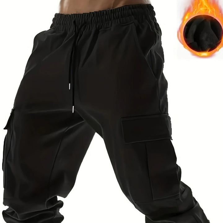 Men's cargo pants with elastic waistband and versatile pockets Lisslune