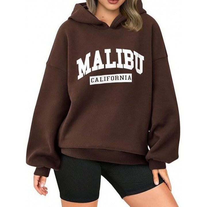 Women's casual hoodie with oversized cut and eye-catching print Lisslune