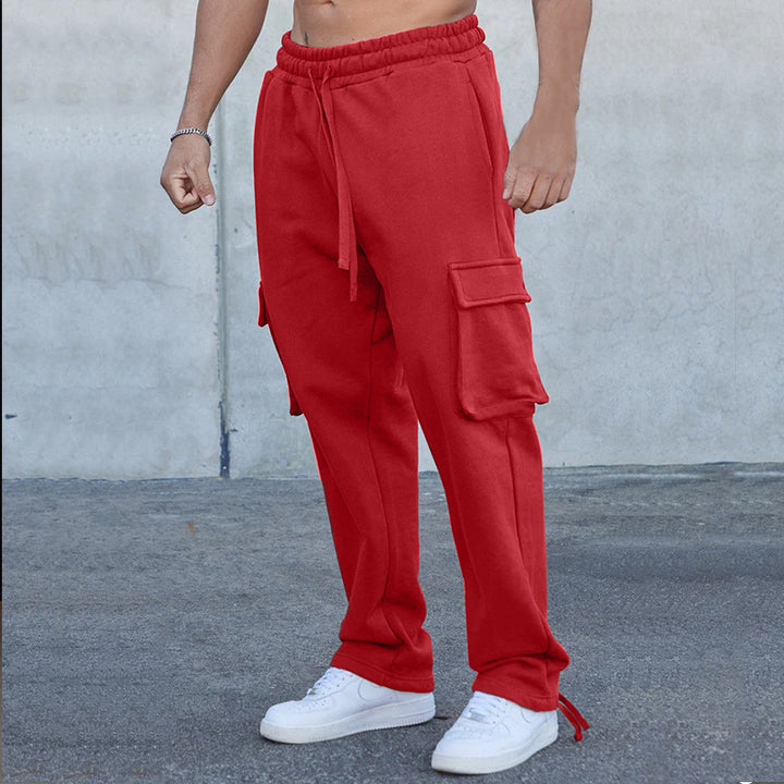 Men's cargo joggers with adjustable waistband and practical side pockets Lisslune