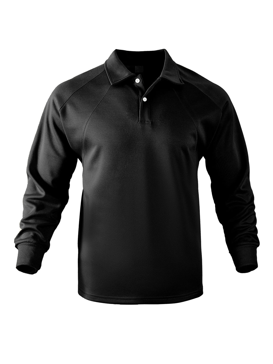 Men's Sporty Long Sleeve Polo Shirt with Modern Structured Design and Comfortable Cuffs Lisslune