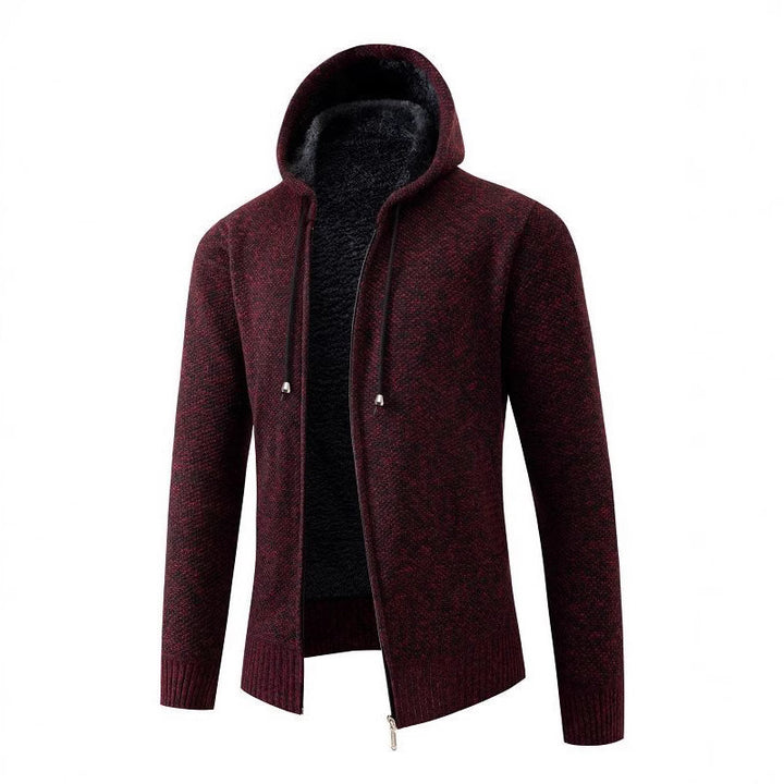 Men's cozy fleece jacket with hood Lisslune