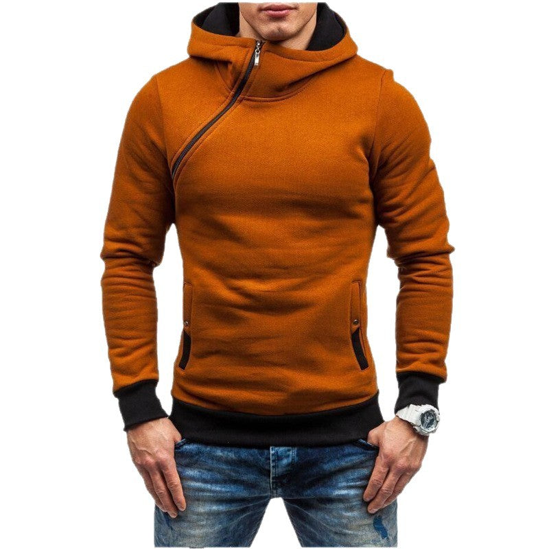Men's stylish hoodie with side zipper and contrasting sleeves Lisslune