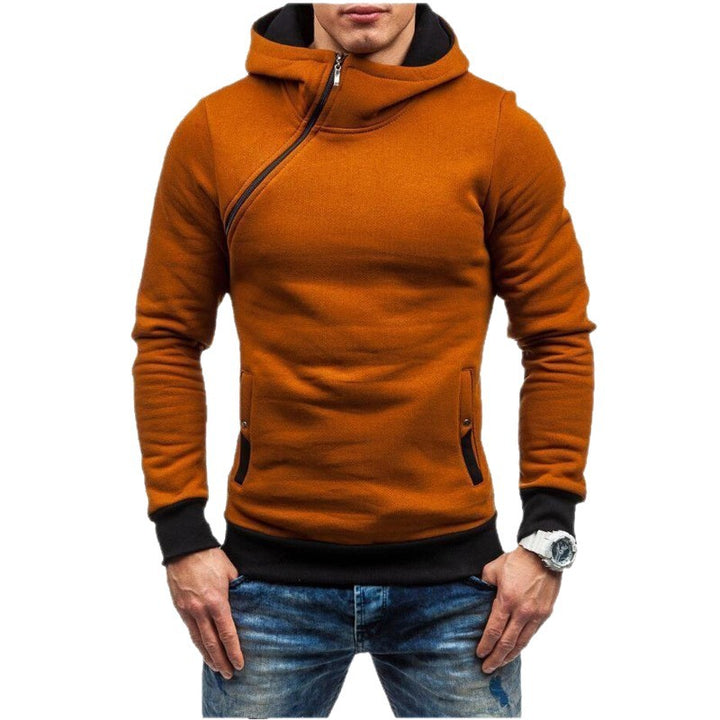 Men's stylish hoodie with side zipper and contrasting sleeves Lisslune