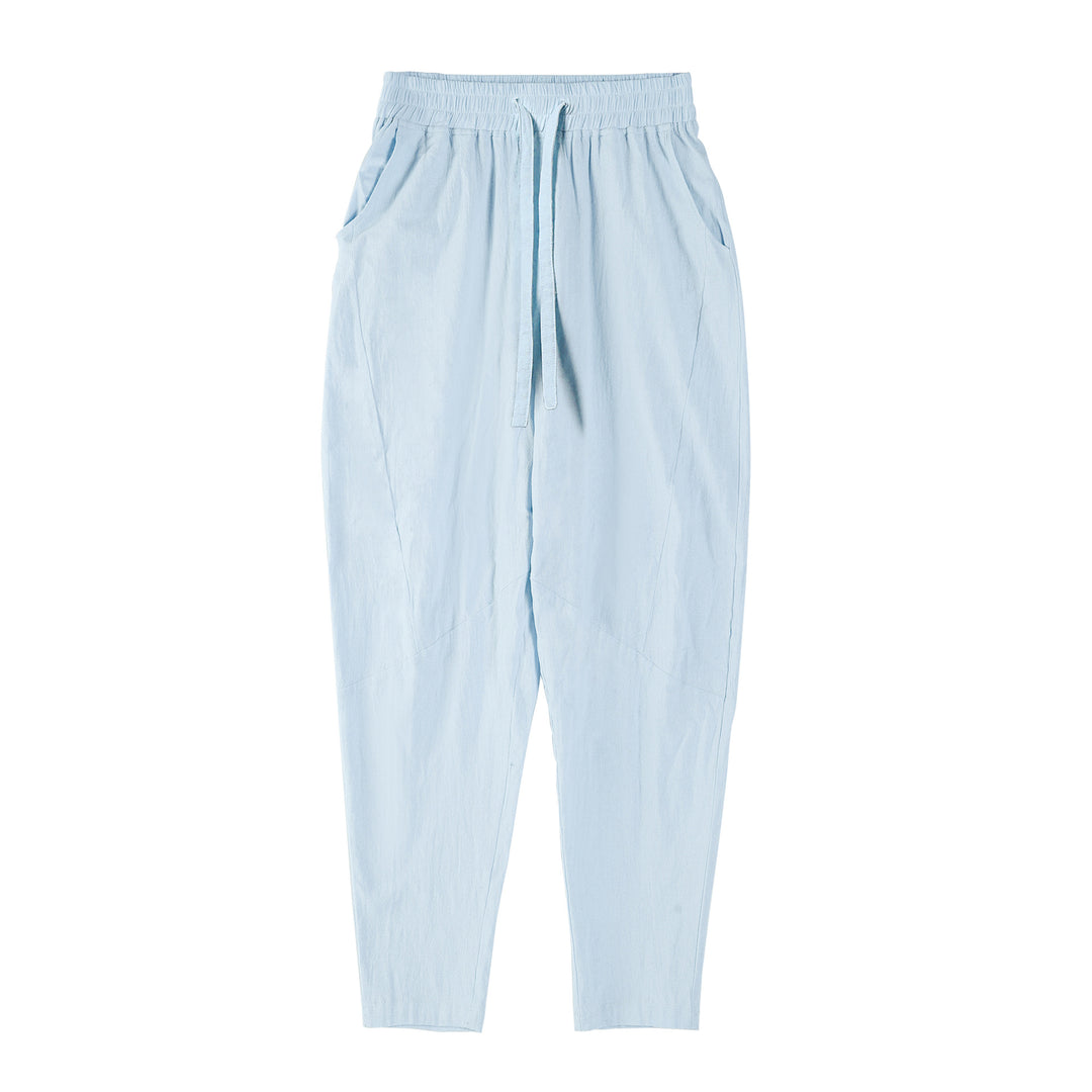 Men's lightweight leisure pants with elastic waistband and practical side pockets Lisslune