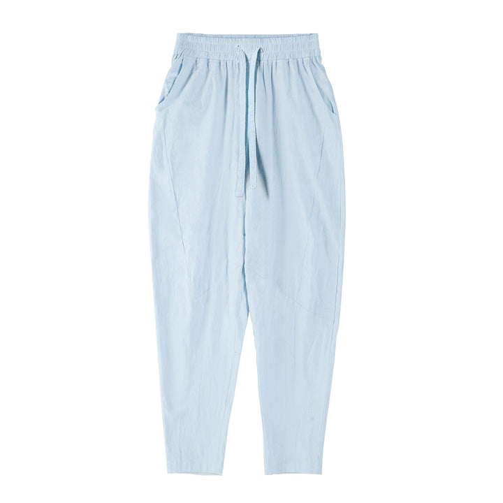 Men's lightweight leisure pants with elastic waistband and practical side pockets Lisslune