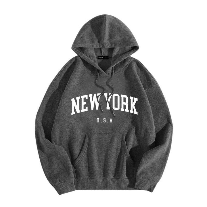 Women's hoodie with stylish New York print Lisslune