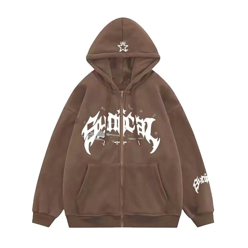 Women's hoodie with urban graphic element and practical pockets Lisslune