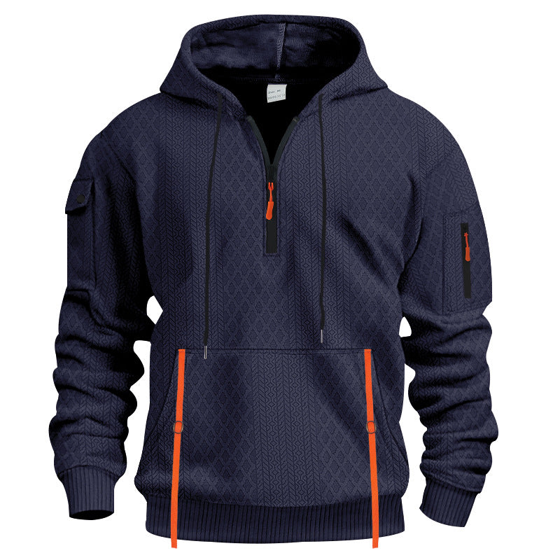 Men's functional hoodie with zipper and practical pockets Lisslune