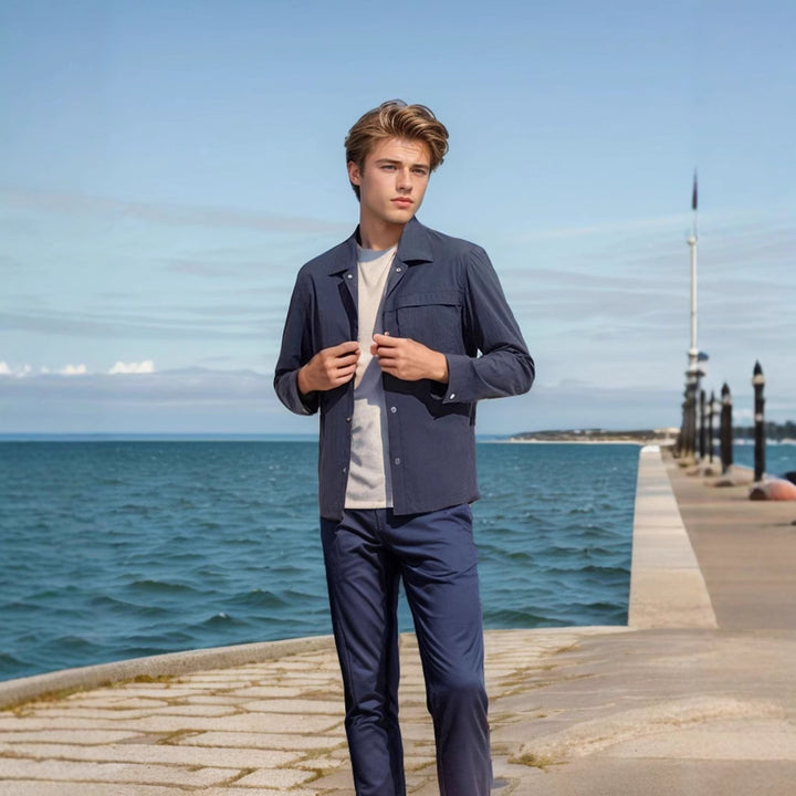 Men's technical leisure jacket with practical pockets and lightweight material Lisslune